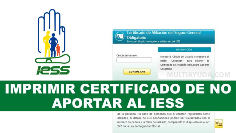 certificado de no aportar al IESS